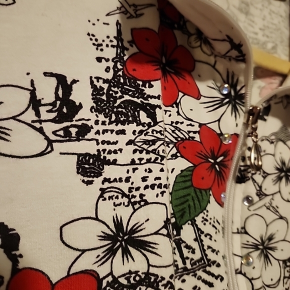 Allyson Whitmore Woman's Size XL Bejeweled Jacket travel to France theme - Picture 6 of 14